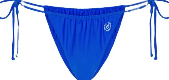Tembuku adjustable string bikini bottom - Cartel Blue