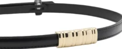 Thin belt with metal detail
