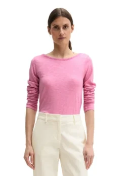 T-shirt, long sleeve, boat neck