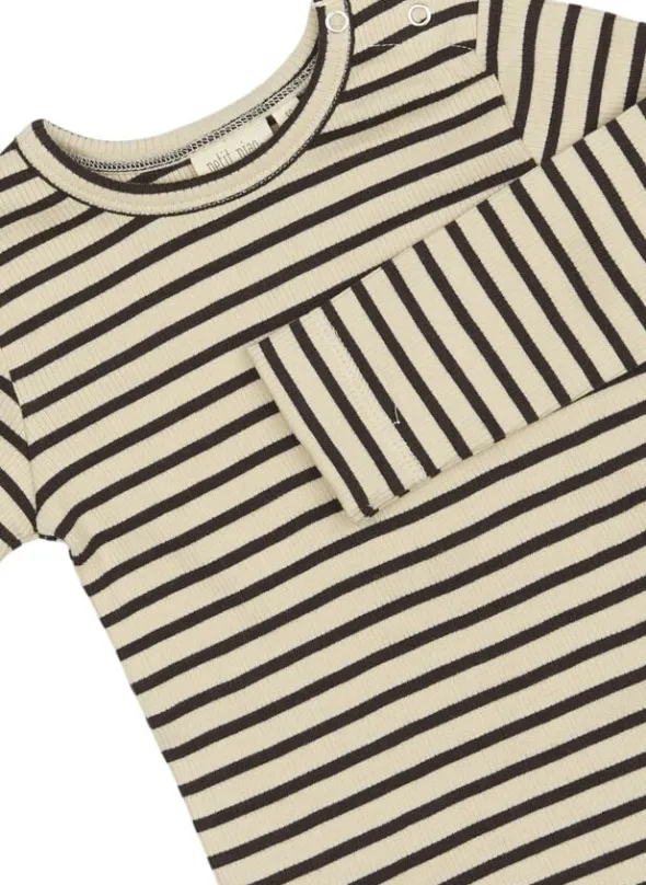 T-shirt L/S Modal Striped