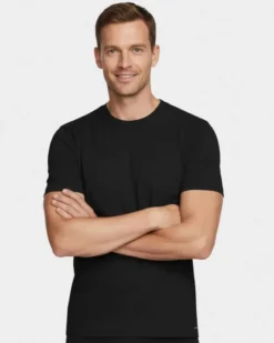 T-shirt O Neck Rib Pure Cotton
