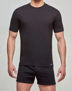 T-shirt O Neck Rib Pure Cotton