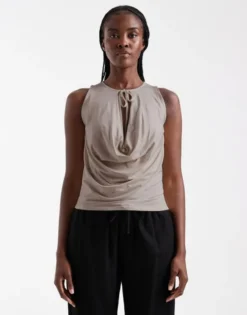 TSJANNA SLINKY COWL TOP JRS