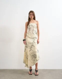 TSMANI ASYMMETRIC SLIP SKIRT WVN