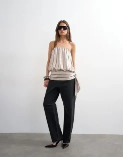TSNICOLE BANDEAU BUBBLE STRIPE TOP