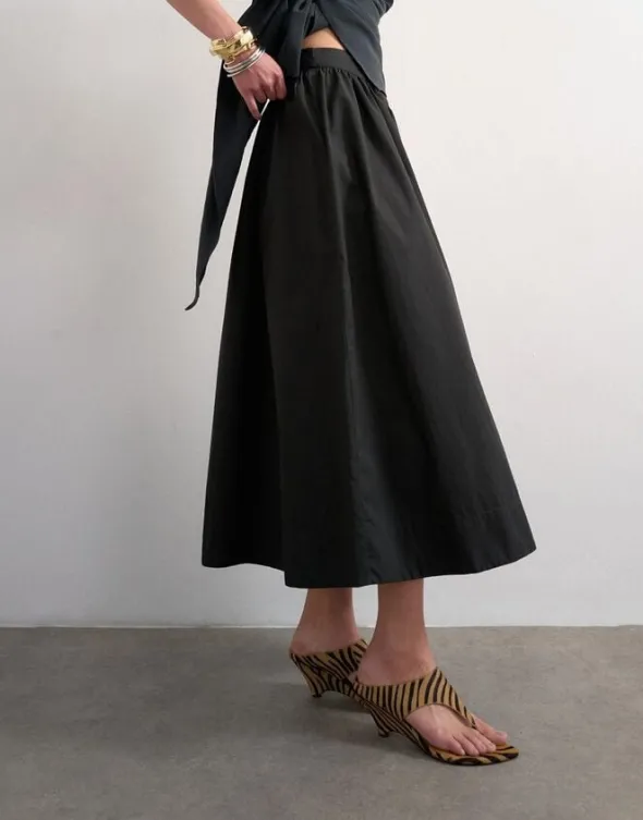 TSSALLY LW ANKLE SKIRT WVN