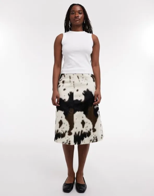 TSSOFFI A LINE MIDI SKIRT WVN