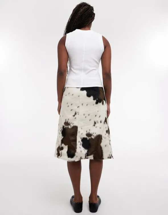 TSSOFFI A LINE MIDI SKIRT WVN