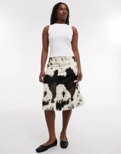 TSSOFFI A LINE MIDI SKIRT WVN