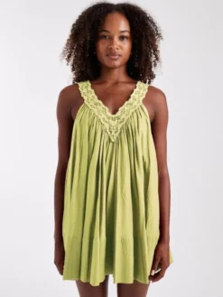 TSSOPHIE DEEP V MINI DRESS WVN