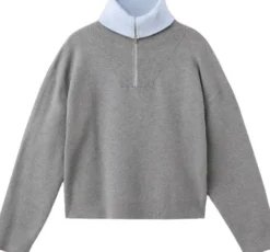 Turtleneck sweater with zip