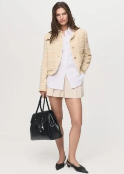 Tweed jacket with jewel buttons