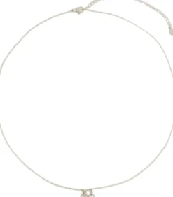 Two rhinestone heart necklace