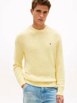 Two-Tone Bouclé Relaxed Crew Neck Jumper