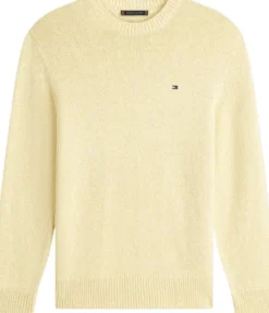Two-Tone Bouclé Relaxed Crew Neck Jumper