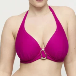 Uvita padded plunge bikini top