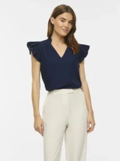 VIANU S/L V-NECK TOP/RN