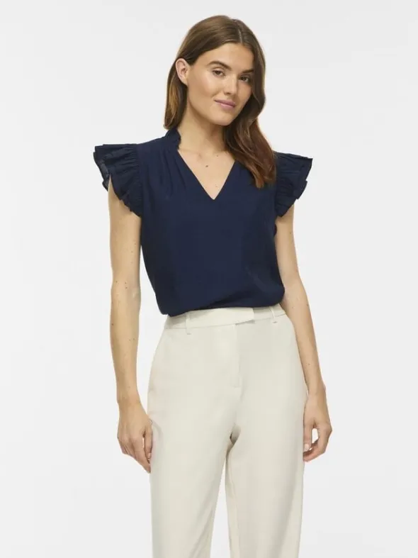 VIANU S/L V-NECK TOP/RN
