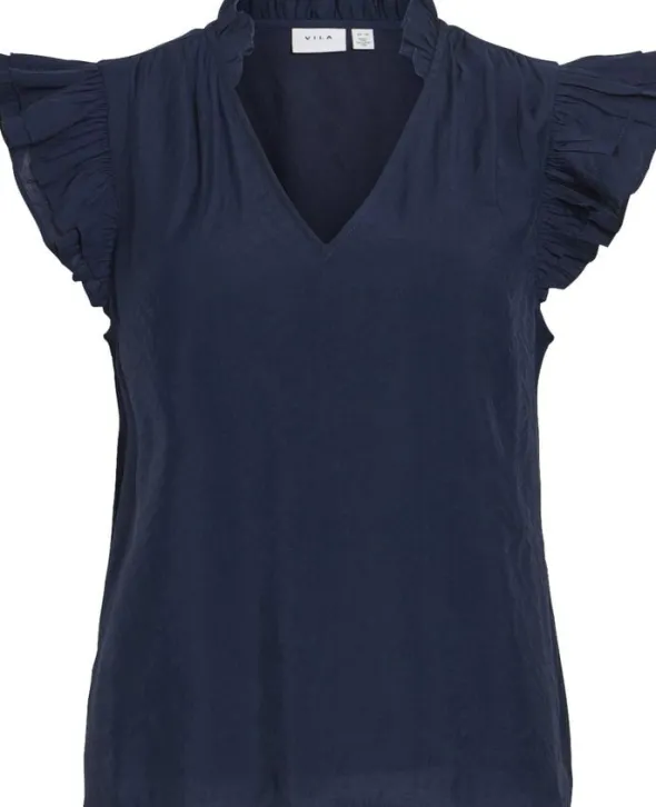 VIANU S/L V-NECK TOP/RN