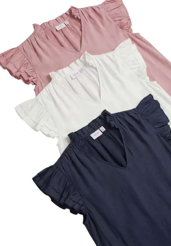 VIANU S/L V-NECK TOP/RN