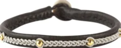 Victoria Facet Gold Beads Black