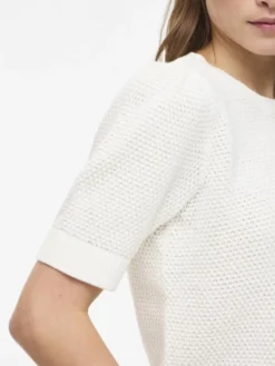 VIDALO O-NECK S/S KNIT TOP - NOOS