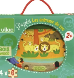 Vilac - Puslespil - Zoo - 4 x 6 brikker