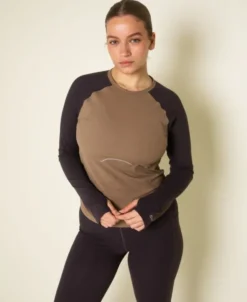 Vital reflective langærmet tee - Hazel