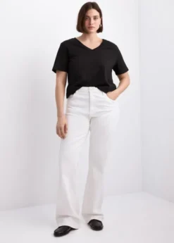 V-neck cotton T-shirt