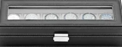 Watch Box 6 Watches Black Synthetic