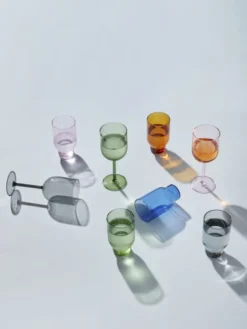 WATER GLASS, 2 PCS, TALL, GREEN, 65110G