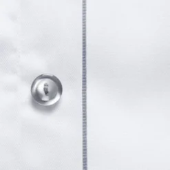 White Twill Shirt Grey Details - Contemporary Fit