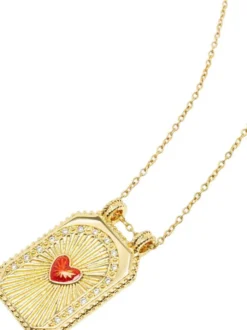 Women's Gold Heart Pendant Necklace