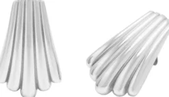Women's Silver Calico Shell Earrings