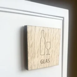 Wooden Labels for Waste Sorting