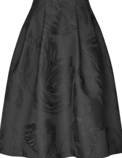 2269 Woven Jacquard, Voluminous Midi Skirt