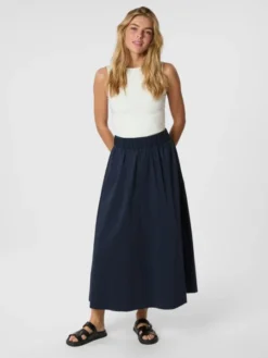 Yara Long Poplin Skirt