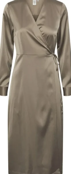 YASPELLA LS WRAP MIDI DRESS S. NOOS