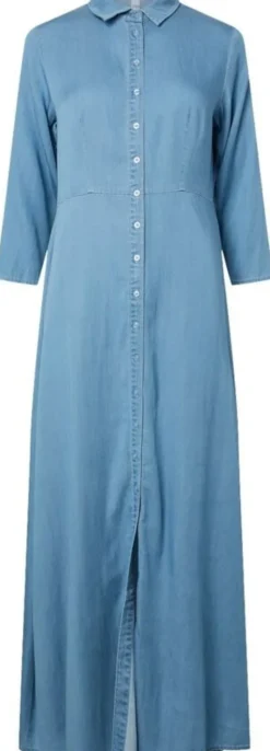 YASSAVANNA 3/4 LONG CHAMBRAY DRESS