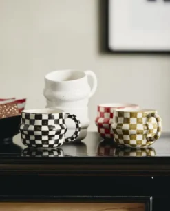 YSIA cup, check - black/ivory